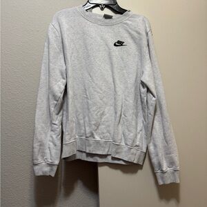 Nike Women's Light Gray Crew Neck Sweater